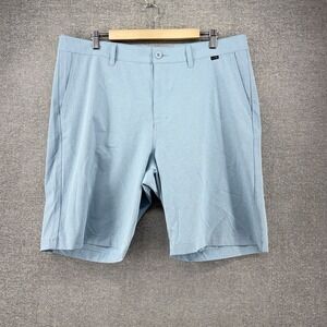 Travis Mathew Golf Chino Shorts Men Size 38x9 Light Blue Stretch Tennis